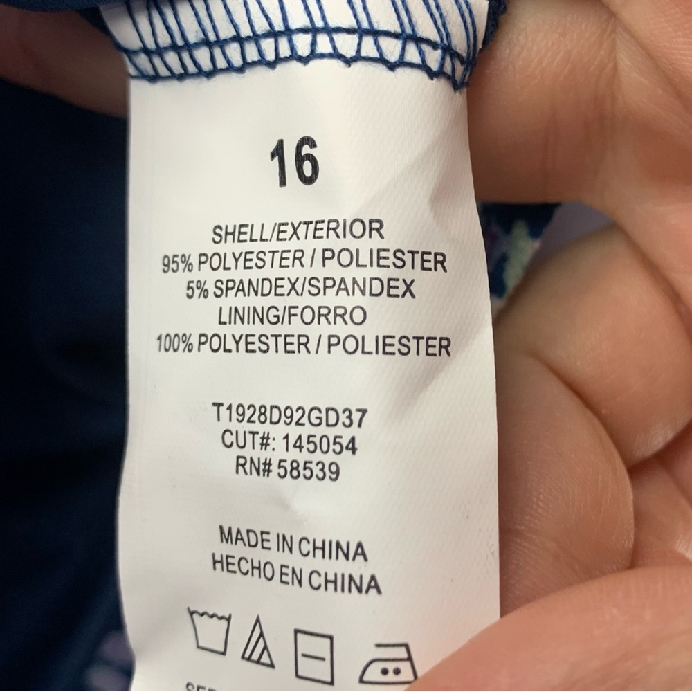 NWT Speechless Kids Navy/Lavender Floral Skirt, Size 16 - Picture 6 of 9